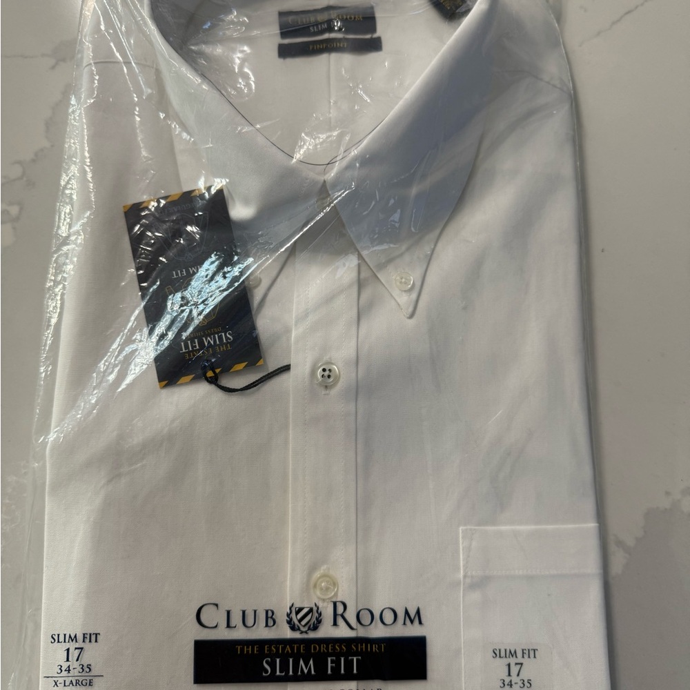 Club Room Men's Classic White Dress Shirt
